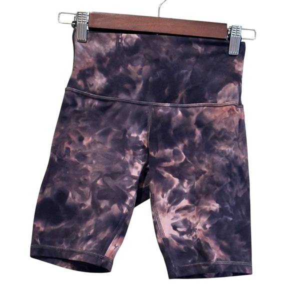 Lululemon Align High Rise Short 8" Diamond Dye Graphite Grey Pink Womens Size 4 - Picture 3 of 9